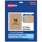 Avery Kraft Brown Rectangle Labels with Sure Feed, 1" x 2-5/8"